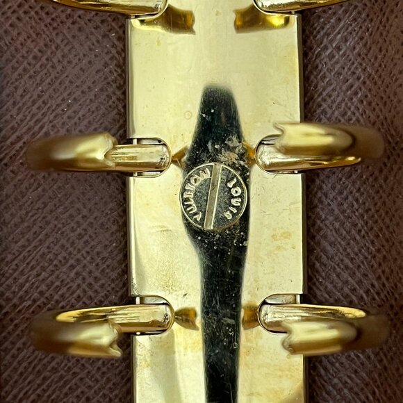 LOUIS VUITTON Brown Monogram Ring Agenda Cover Medium Gold-Tone Hardware - Picture 6 of 14